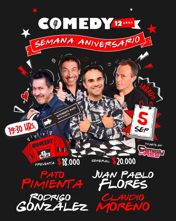 PATO PIMIENTA, JUAN PABLO FLORES, CLAUDIO MORENO Y RODRIGO GONZALEZ
